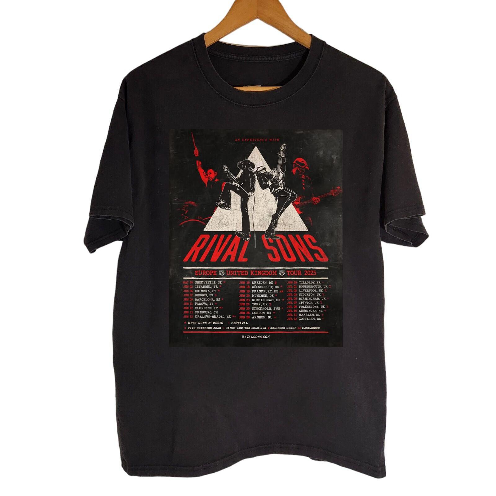 RARE!! Rival Sons Tour 2025 Black Cotton All size S-345XL T-shirt HRB204 S