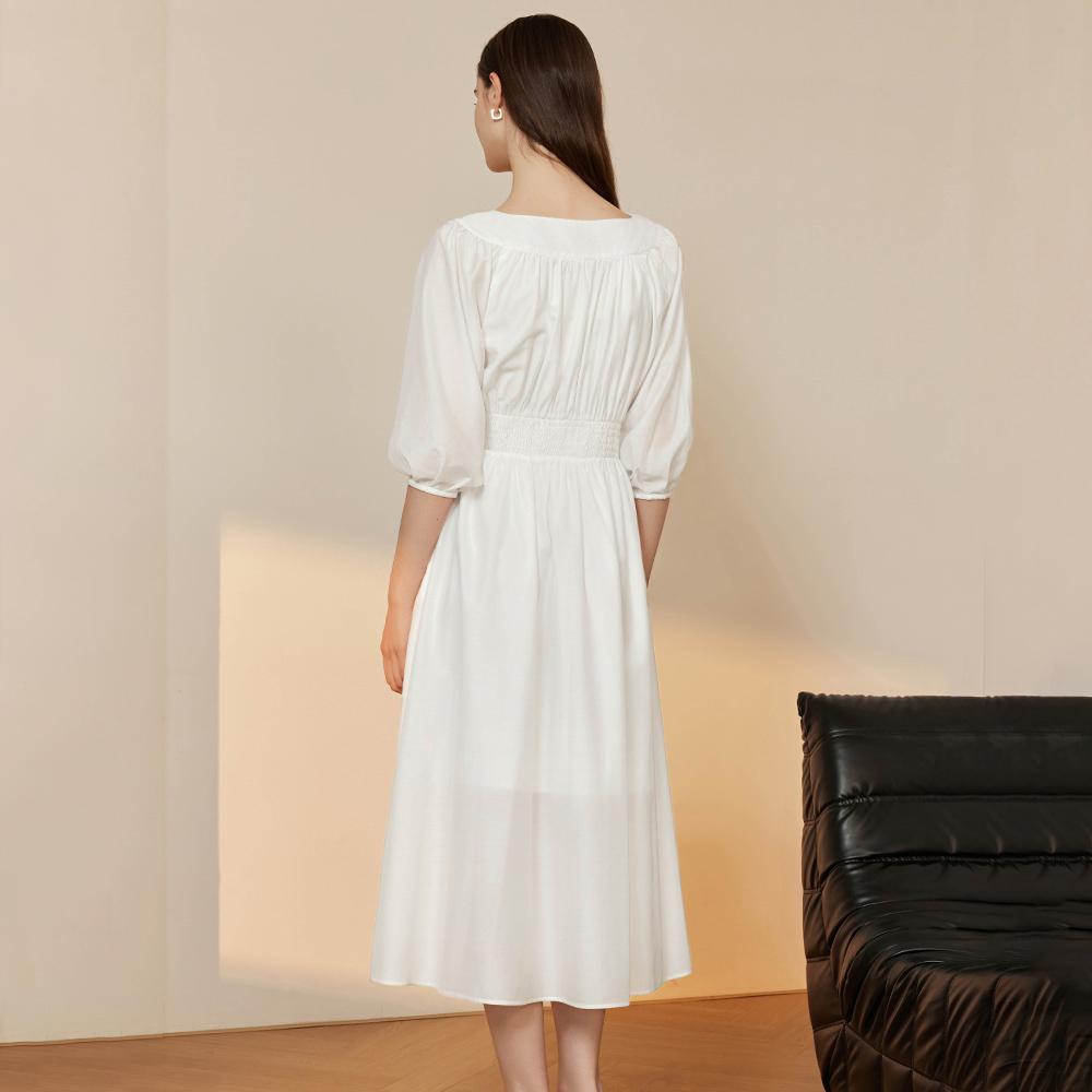 Waiwaiaiem Yy_Vintage Gentle Puff Sleeve Dress