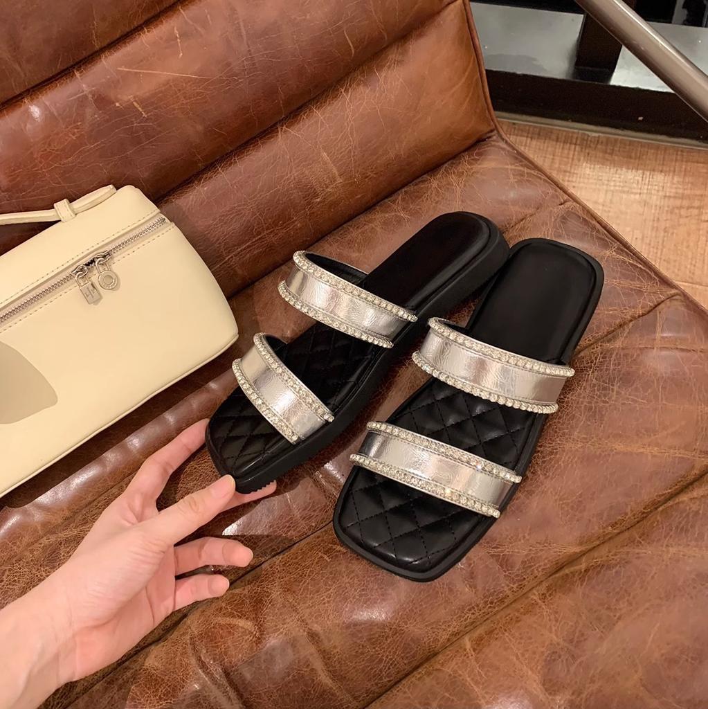 Traubenmutter Sommer neue Mode Plateau-Slipper Damen tragen coole Slipper Damen tragen High Sense 2025 Sandalen Damen