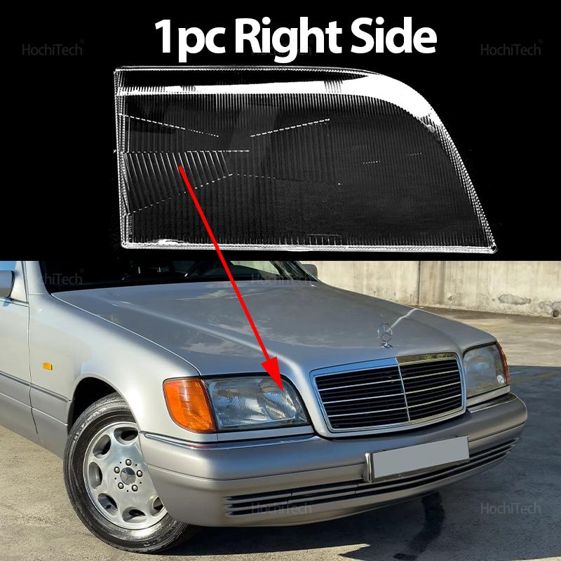 

Для Mercedes-Benz W140 C140 Facelift 1994-1998 Кришка фари Автомобільна лінза скляна для фари Заміна Передній плафон Автомобільний корпус