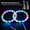 2025 New RGB LED Light Strip for / Slim Console, IR Remote/APP/USB 3 Methods, DIY Decoration Accessories