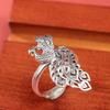 [Phoenix]Women's vintage ethnic style adjustable ring, light luxury, exaggerated, classical, and trendy