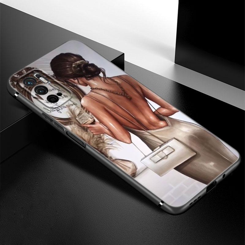 Girl Princess Love Phone Case For Xiaomi Redmi Note 7 8 9 10 Lite 11 11E 11T 12 Pro 11S 4G 10T 5G 8T 9S 10S Soft TPU Black Cover