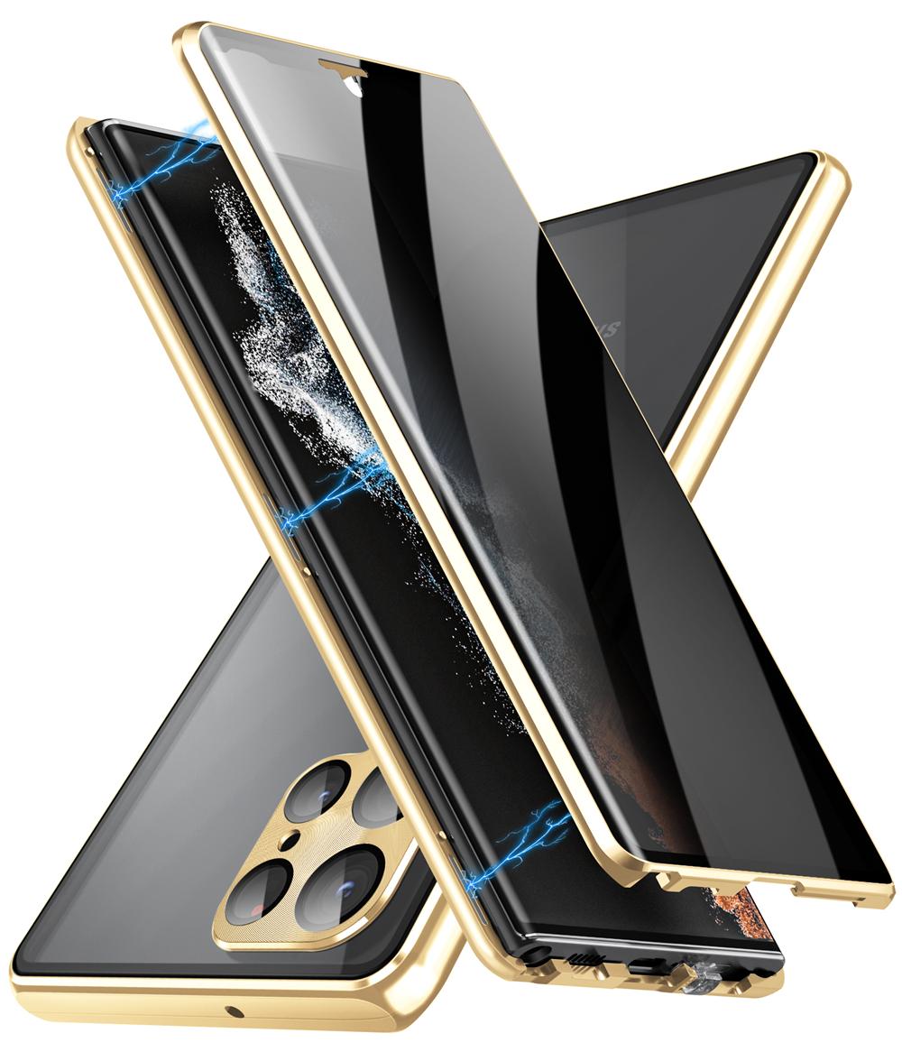 

Металлический магнитный антиподглядывающий чехол для Samsung Galaxy S24 S23 Ultra Plus 5G, чехлы для телефонов, защита экрана камеры, чехлы For S24Plus