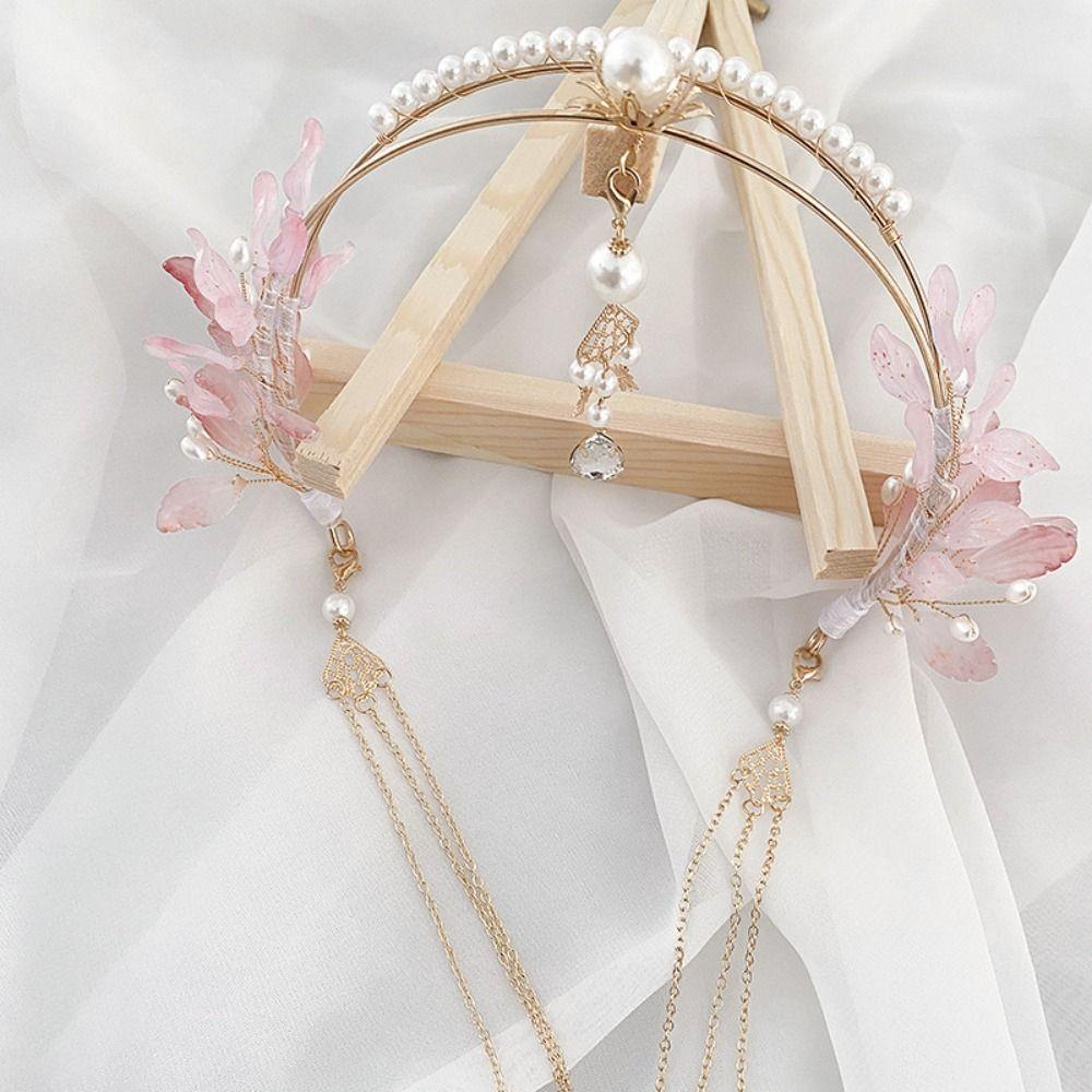 Cosplay Props Princess Long Tassel Wedding Headdress Women Headwear Hanfu Headband Hair Accessories