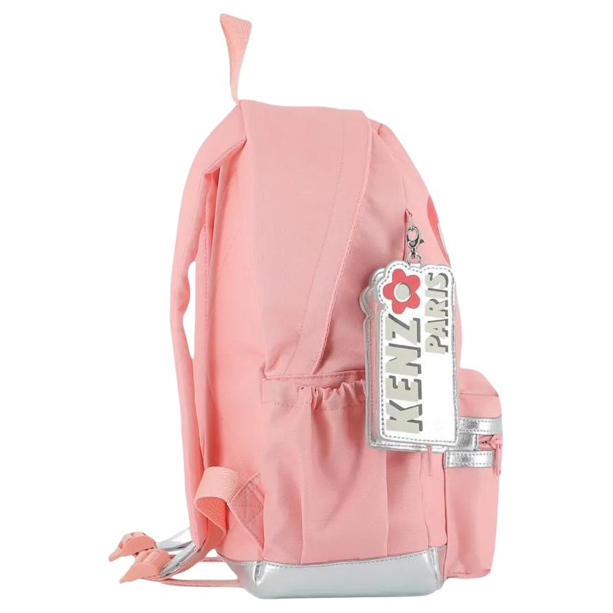 Kenzo Logo Floral Pattern Print Backpack Kids Backpack Pink K61223