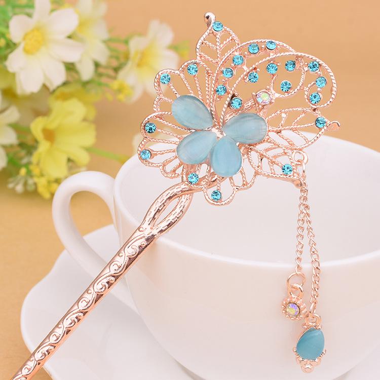 Women's 2026 Spring/Summer Chinese Tassel Alloy Hairpin - Qipao Hair Accessories