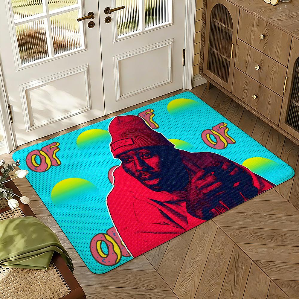 The Cool T-tyler Creator Floor Mat Soft Thickened Absorbent Non-Slip Bedroom Living Room Door Mat Home Decor Flannel Rugs