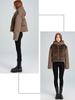 Winter Short Hooded Lamb Wool Stitching Warm Down Jacket