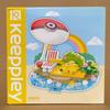 Keeppley  Pikachu scene house building block model children's educational toy Pokmon assembled ornaments birthday gift