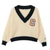 Champion Casual Long Sleeve RelaxFit Knit Sweater with Sagara Patch Women's V-Neck (CW-A017-020-L)