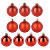 Shatterproof Christmas baubles red 5 cm 10 pcs.