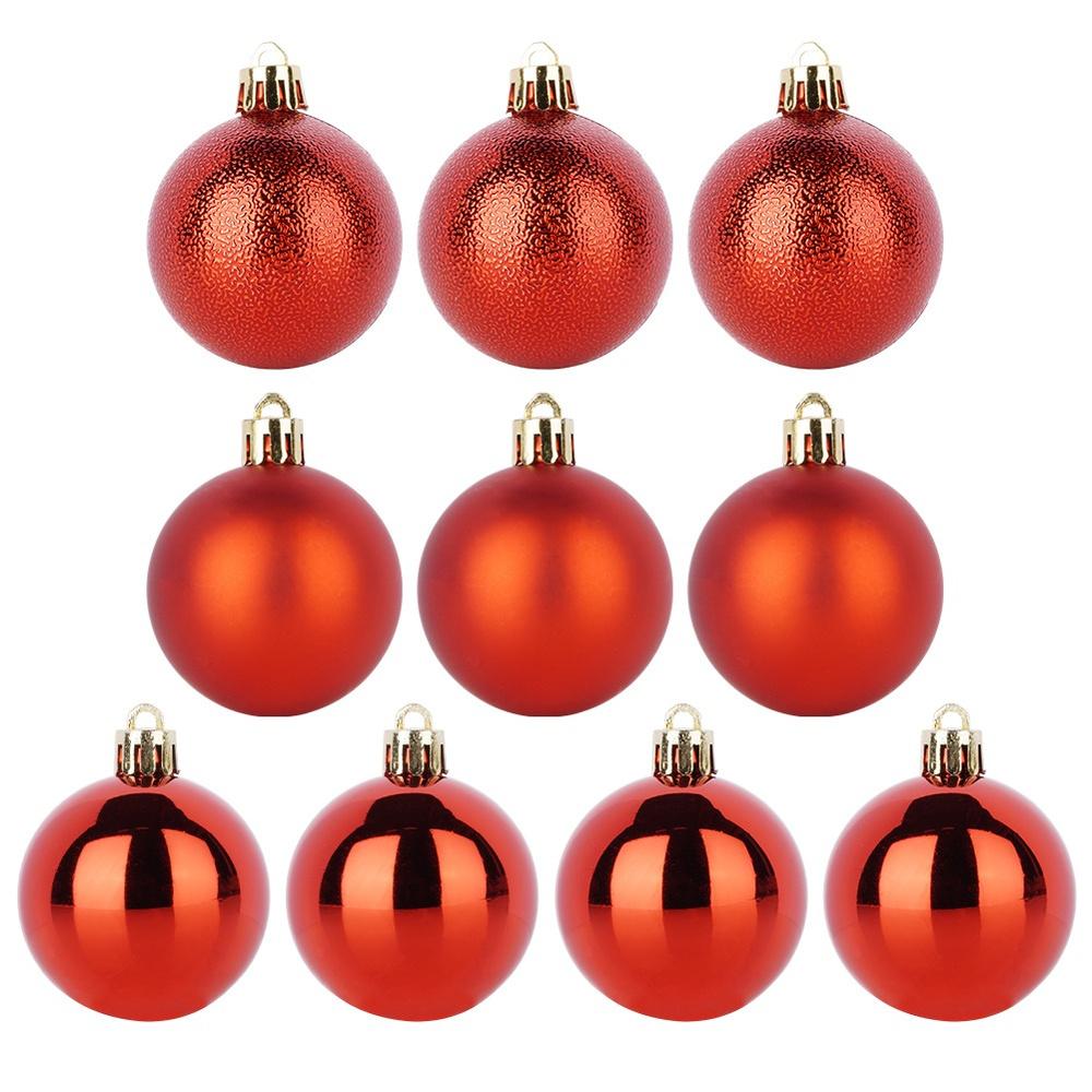 Shatterproof Christmas baubles red 5 cm 10 pcs.