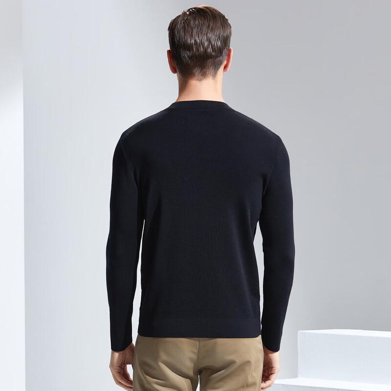 Antonio Men's Merino Wool Mock Neck Pullover Sweater