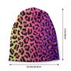Rainbow Animal Leopard Skullies Beanies Caps Unisex Outdoor Winter Warm Knitting Hat Adult Spots African Animal Fur Bonnet Hats