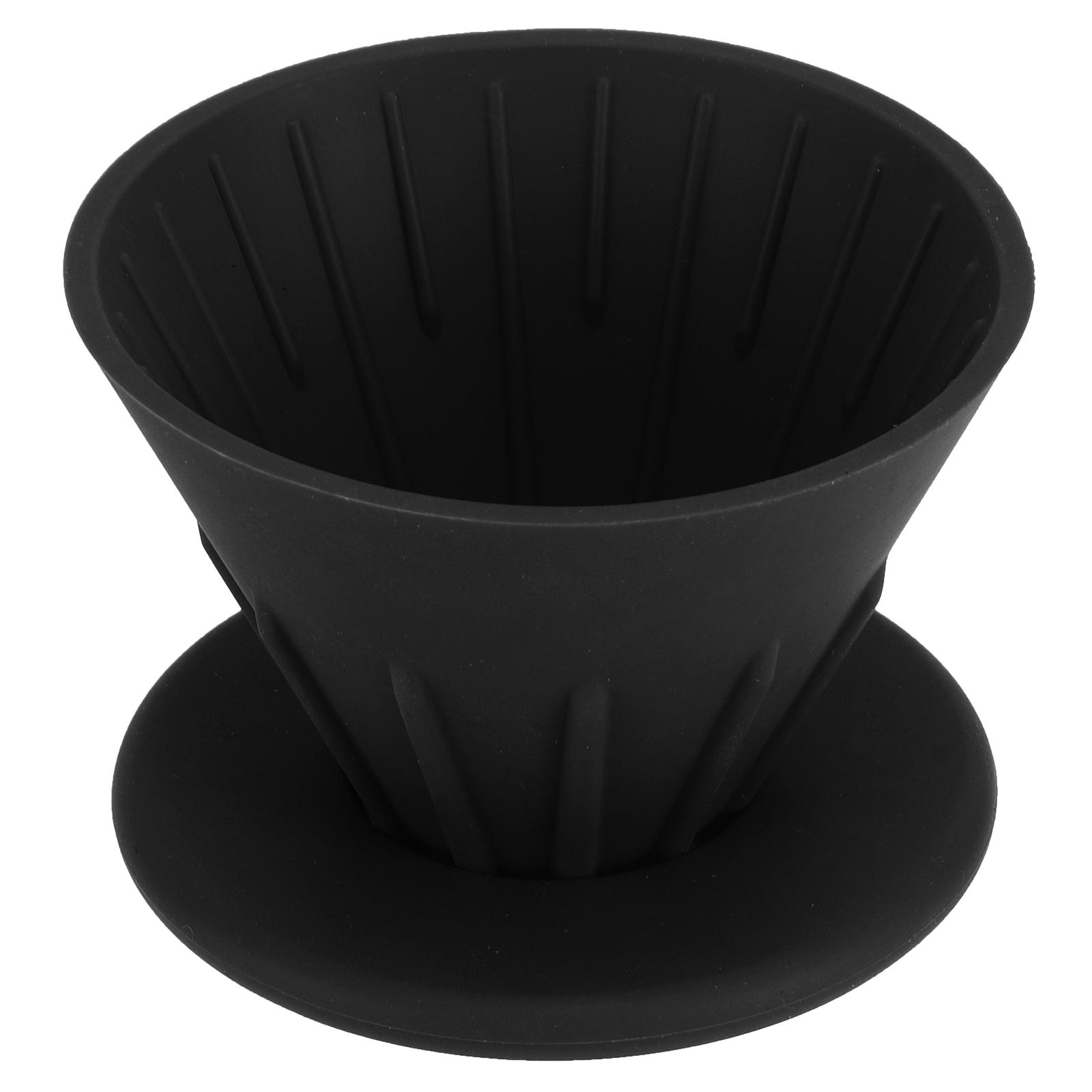 

Reusable Silicon Resin Coffee Filter Strainer Dripper Coffee Machine Accessory for Home Outdoor чёрный