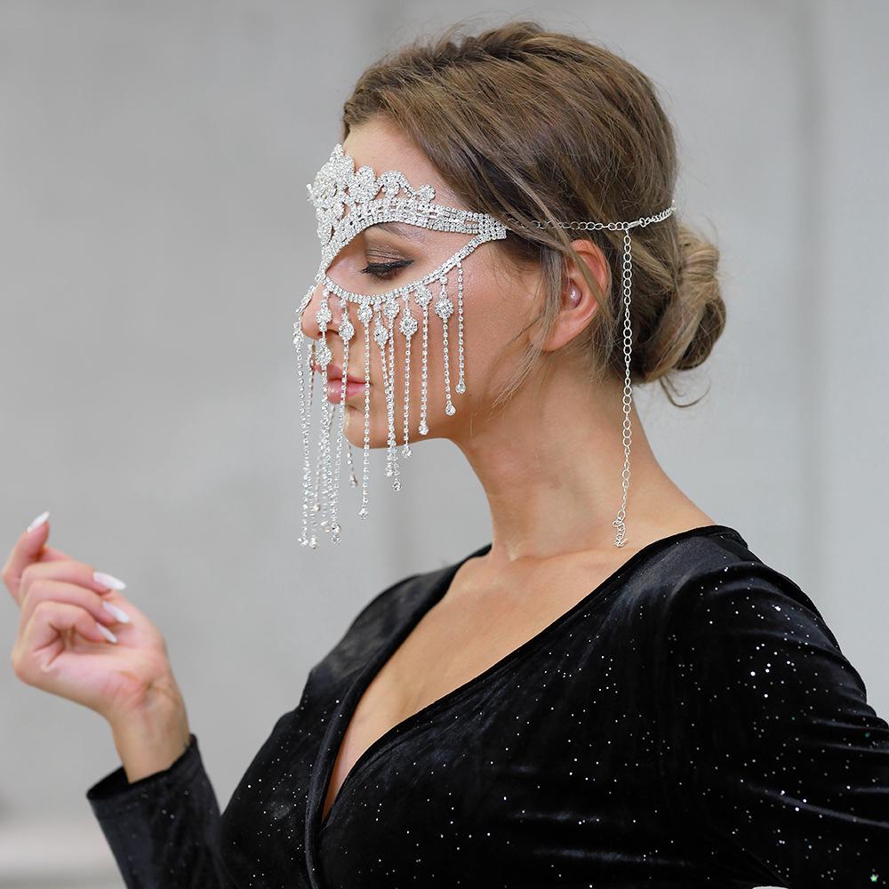 Luxurious European & American Style Fringe Face Mask for Sexy & Fashionable Party and Cartoon Decor
