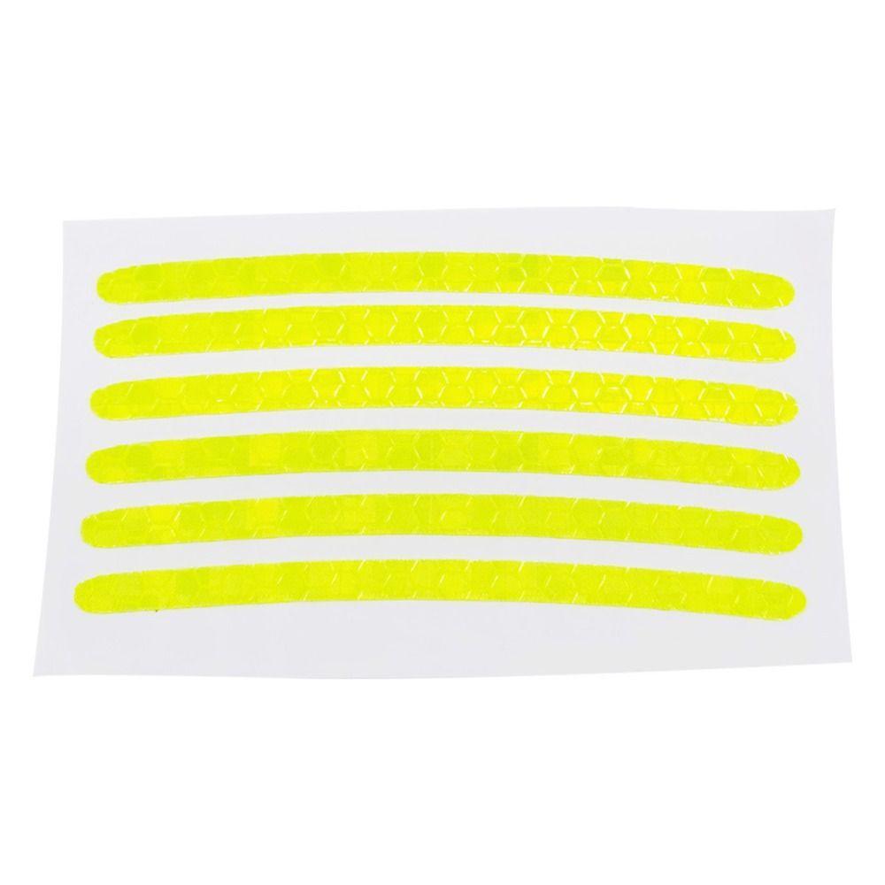 Hub Reflective Sticker Motorcycle Wheel Sticker Tire Rim Reflective Stripes Safety Warning Sticker