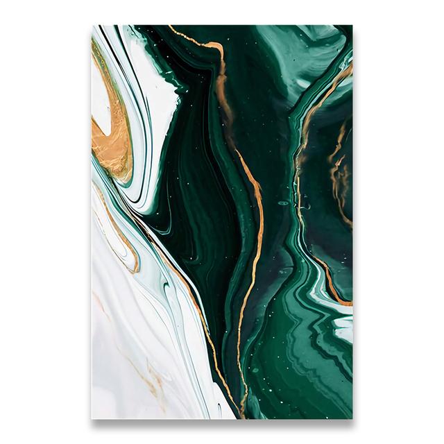 

Минималистский абстрактный настенный плакат в стиле печати на холсте, зеленая текстура, живопись 21cm×30cm NoFrame