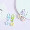Colorful Fresh Grid Flower Keyring: Cute, Versatile Bag Accessory for Men and Women