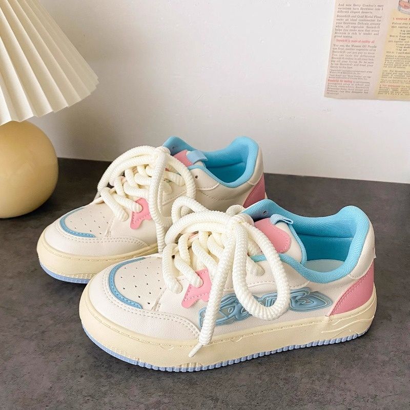 

Salt-based platform white shoes women s niche design sense 2025 new ins trendy dopamine breadboard shoes 40 бежевый