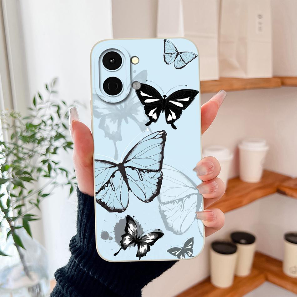 Case For Tecno Pop 20 / Spark Go 3 Stylish Design Back Cover For Tecno Pop20 / Spark Go3 Soft Liquid Silicone Lightweight Shell