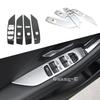 Car Body Door Inner Window Glass Panel Armrest Lift Switch Trim Frame 4PCs For Jaguar E-Pace Epace 2017 2018