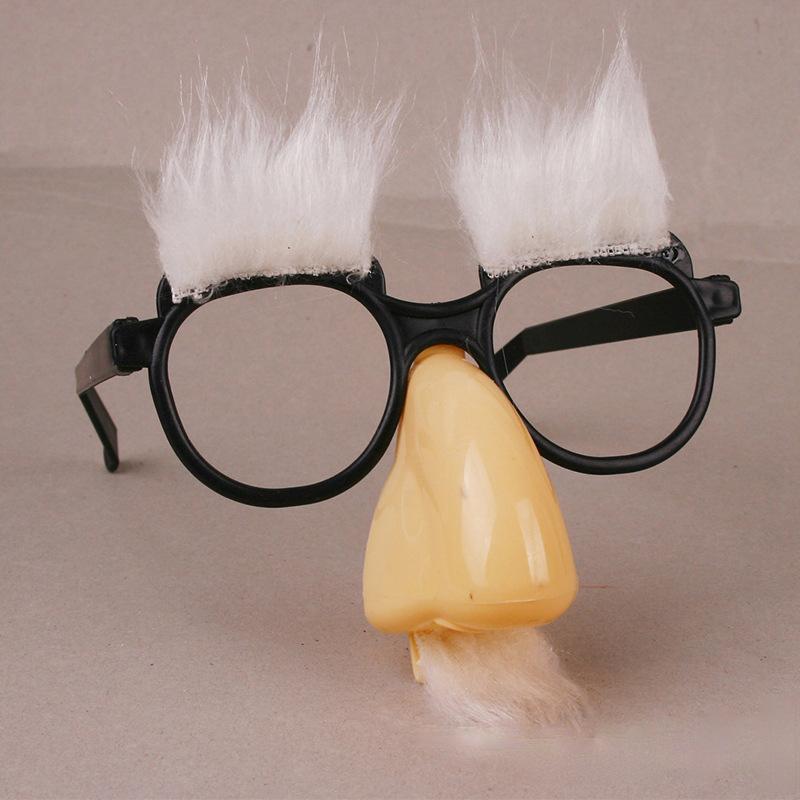 Fake Nose Glasses Toys Funny Nose Beard Eyeglasses with Eyebrows Mustache Halloween Party Decoration Novelty Prank Photo Props
