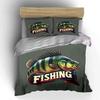Fishing-Themed Graphic Set Multiple Sizes Kid'S And Adults' Bedroom Exquisite 3Pc Bedding Set, Gift