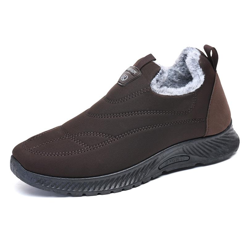 Neue Schneestiefel Herren Übergröße Stiefeletten für Herren Slipper Warmes Fell Knöchelstiefel Sneakers Winter Herren Wanderschuhe Herren Fellschuhe