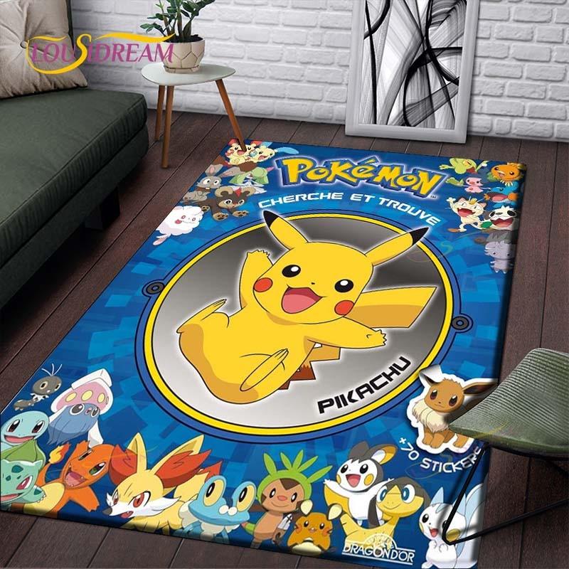 Anime Pokemon Pattern Carpets Living Room Anti-Skid Pikachu Area Rug Kids Bedroom Mats Yoga Mat Large Carpet Decor