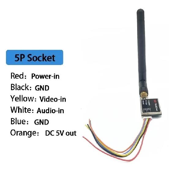FPV Set TS5823Pro 200mW/600mW Video 5.8GHz 40CH Transmitter and Cmos 1/3 1800TVL Mini FPV Camera 2.1mm For RC Racing Drone Model