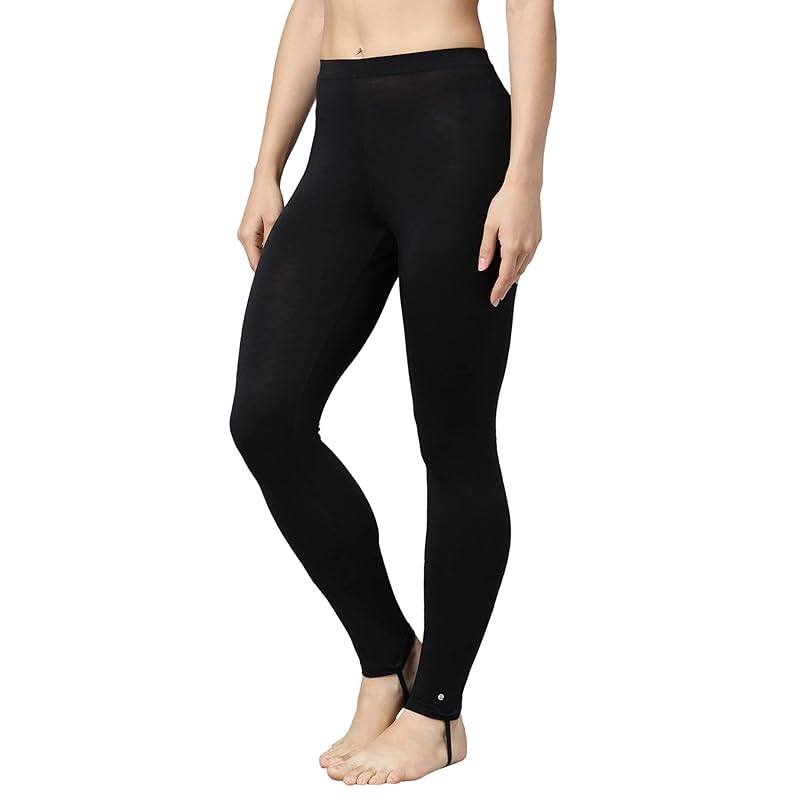 Enamor Women s Thermal Legging with Sweat Wicking and Antimicrobial Finish Slim Bottom (TH03_Black_S) S чёрный