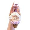 Soft Crochet Sheep Ice Cream Keychain Cute Knitted Lamb Bag Charm  Hanging Decoration