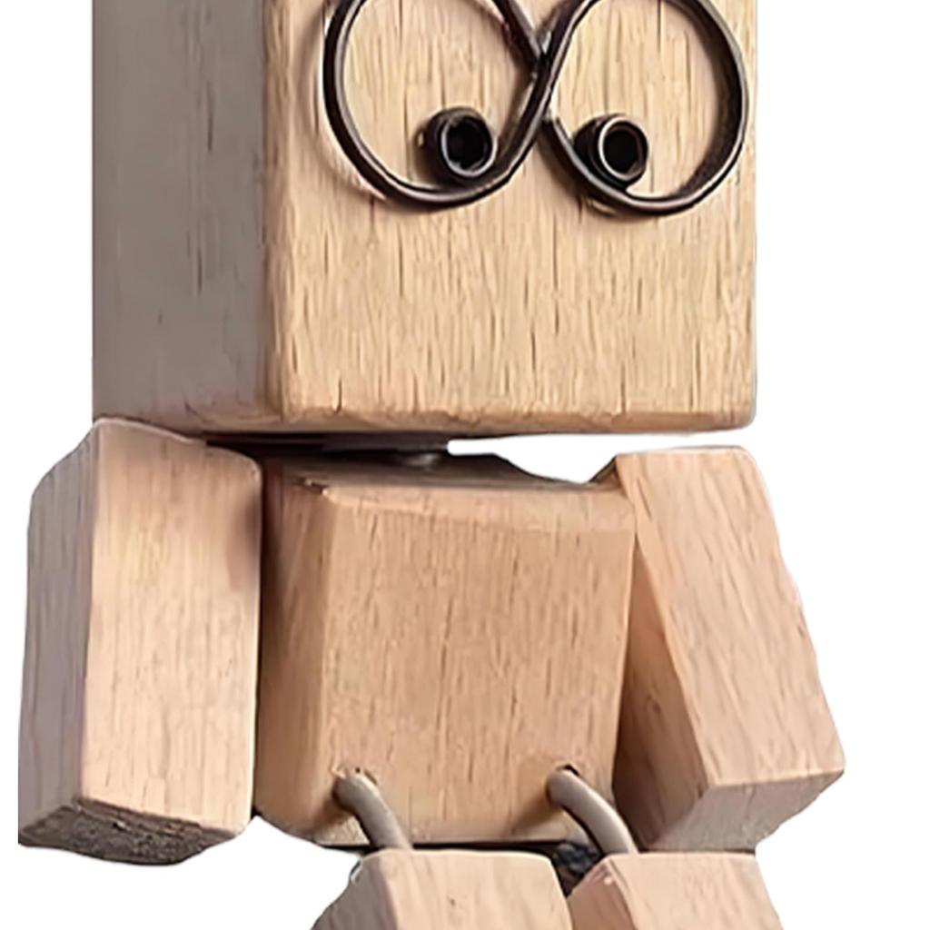 Handmade Wooden Doll Swinging Figurine, Handmade Wooden Carving Car Decor Ornament - Auto Accessories Sculpture Home Living Room Bedroom Apartment