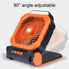 Solar Camping Fan 4 Speeds 3 Light Modes 7800mAh Battery Rechargeable Portable Fan with Timer and Compass