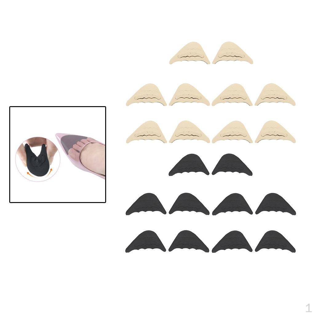 

10 пар губчатых наполнителей для пальцев ног, вкладыши, подушечки, передние верхние заглушки, высокие наполнители