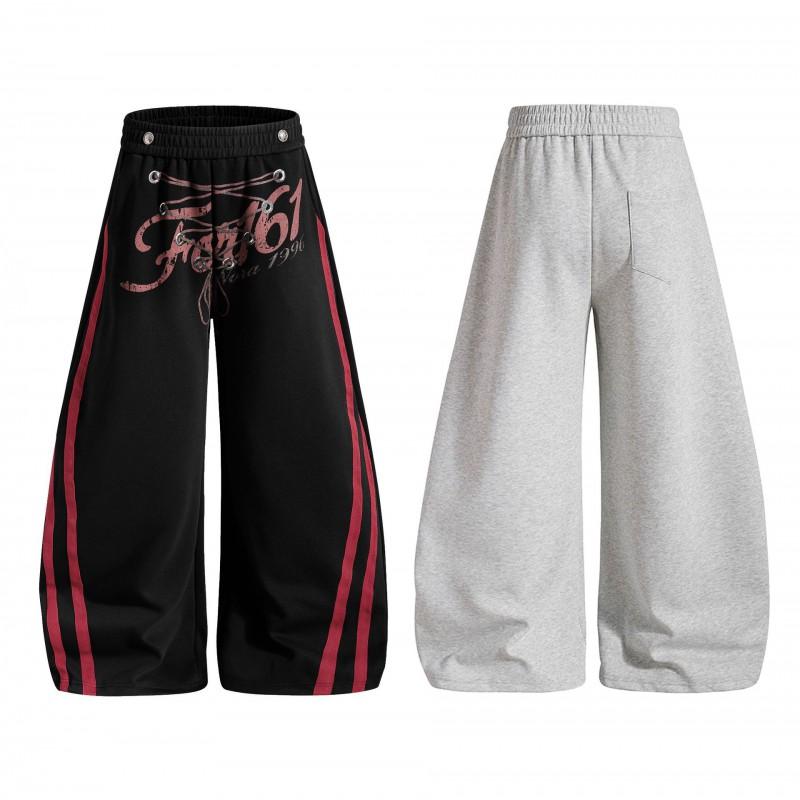 Pantaloni Jogger Unisex Streetwear in Cotone con Stampa di Lettere Hip Hop Danza Abbigliamento Casual