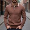 Men's Casual Long-sleeved Lapel Sweater