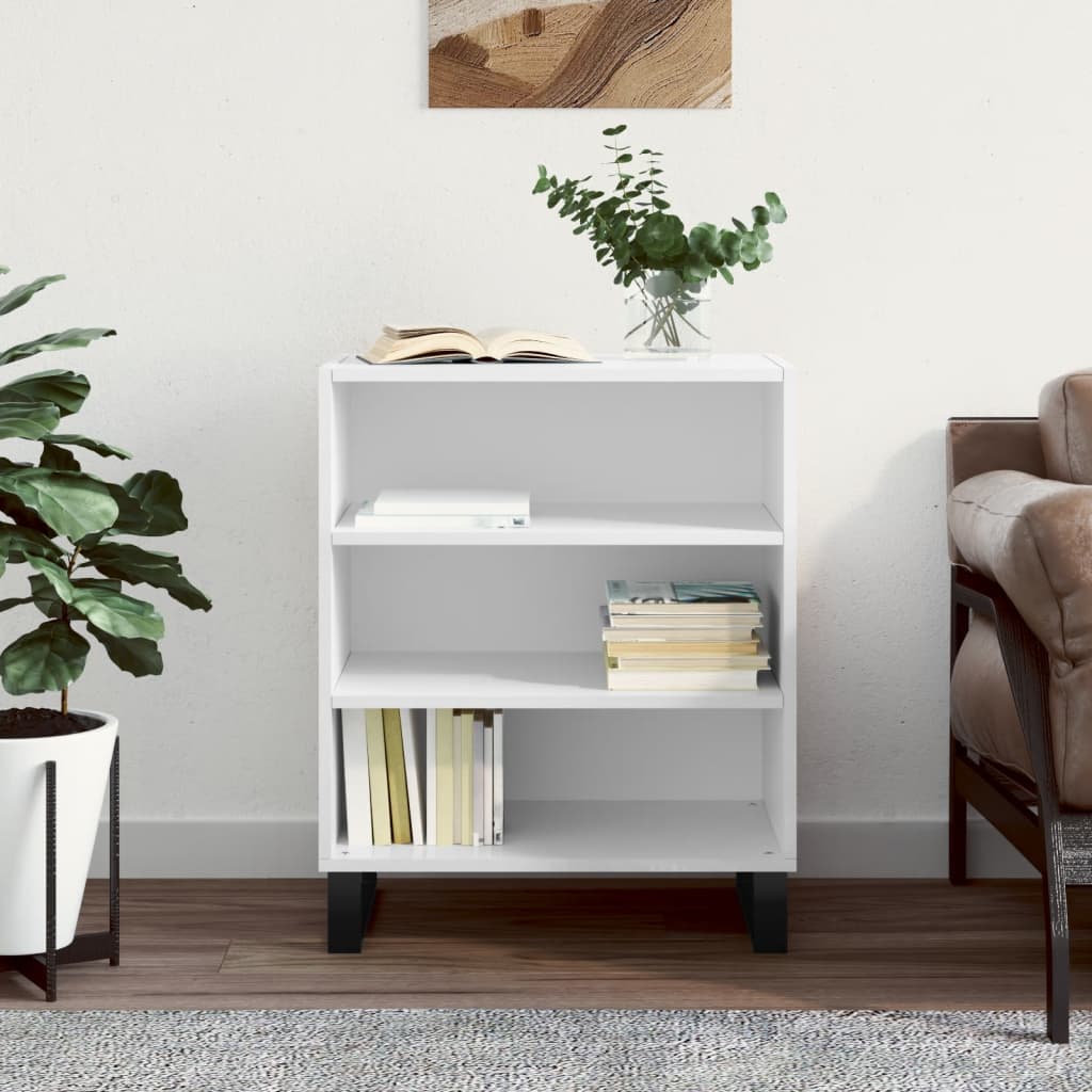 Sideboard High Gloss White 57 x 35 x 70 cm Engineered Wood