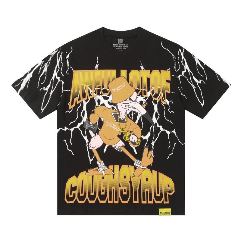 Premium 100% Cotton Crew Neck Short Sleeve T-Shirt Men Loose Fit Casual Print Tee 2025