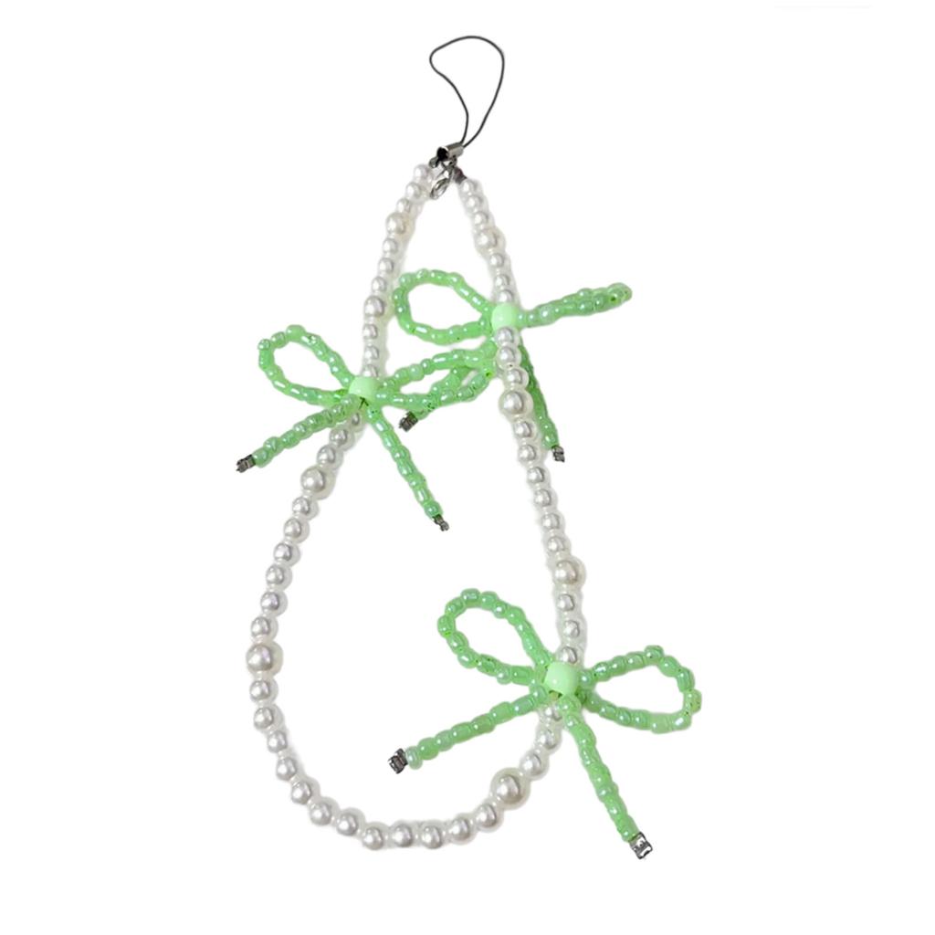 Acryllegierung Perlen Schmetterling Mobile Anhänger Blickfang Schleife Schlüsselanhänger Bunte Handy Dangler Ornament für Frauen