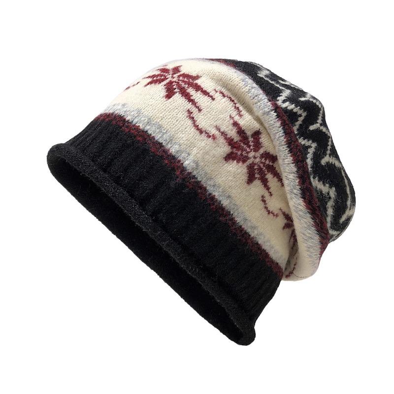 Women S Large Size Knit Hat For Autumn Winter Hiking Warm Ear Protection Cold Cap