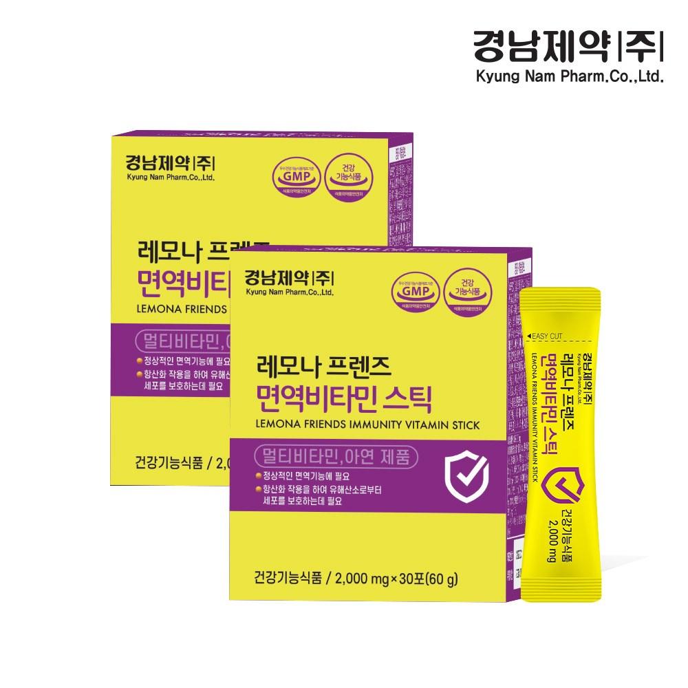 Kyungnam Pharmaceutical Lemona Friends Immune Vitamin Stick Zinc 60 Pcs 2g