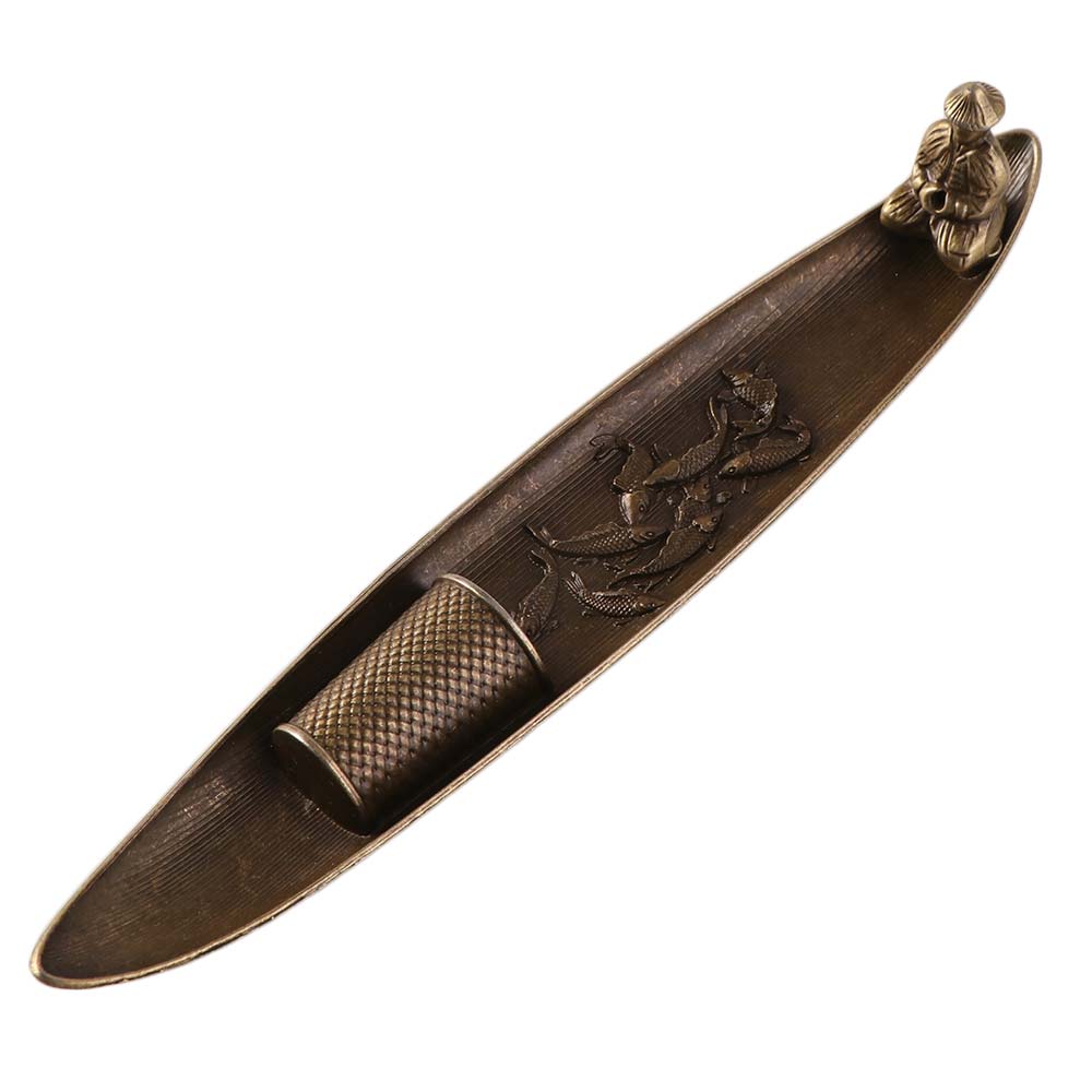 Boat Shape Incense Holder Metal Incense Stick Burner Unique Incense Censer Tea Room