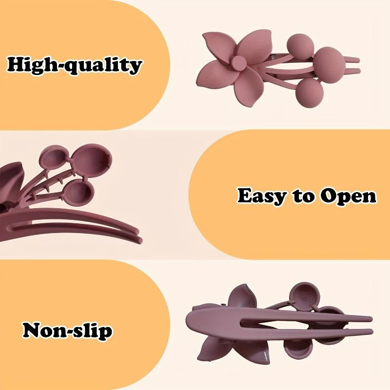 1Pc Vintage Floral Hair Clip Set Suitable All Seasons,versatile Daily Use,diverse Flower Shapesfirmsimpleretro Styleclip On Hair