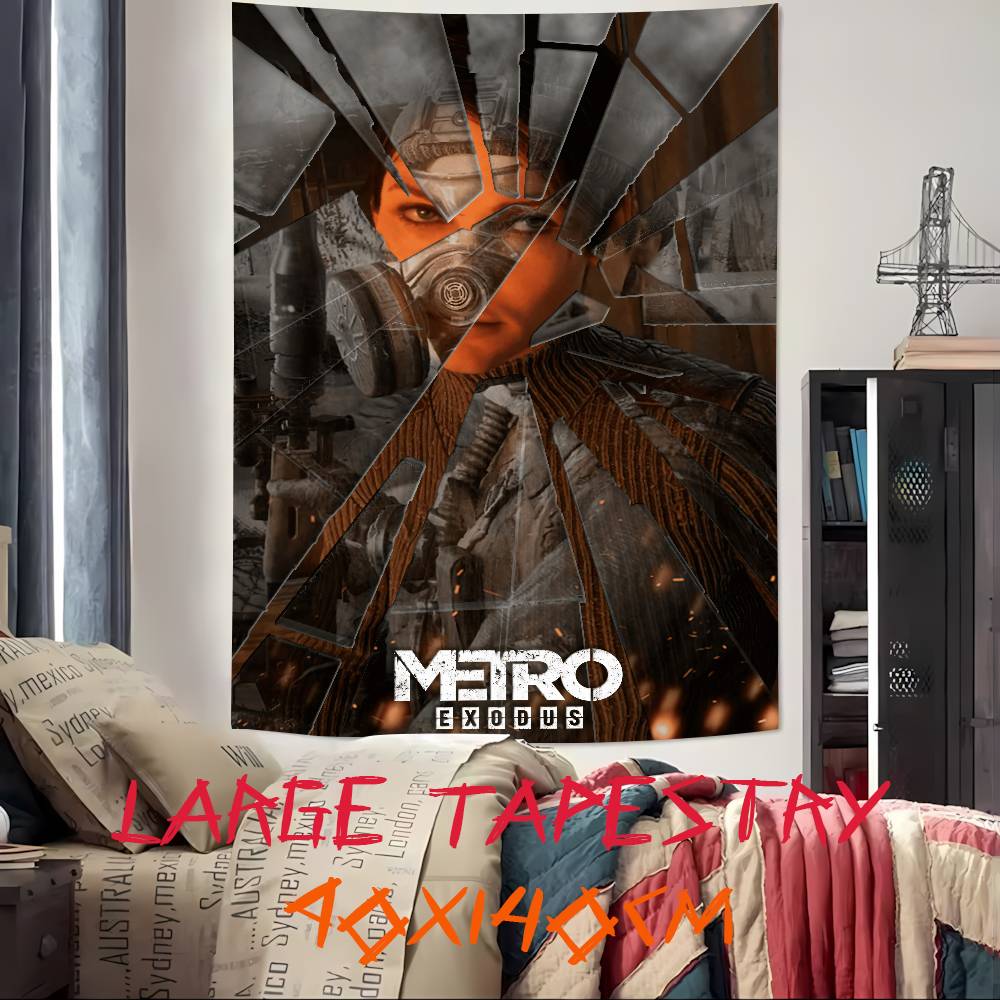 Fashion Roleplaying Adventure Gaming Cool Metro Exodus Serise Tapestry Decoration Bedroom Dormitory Background Cloth Tapestry