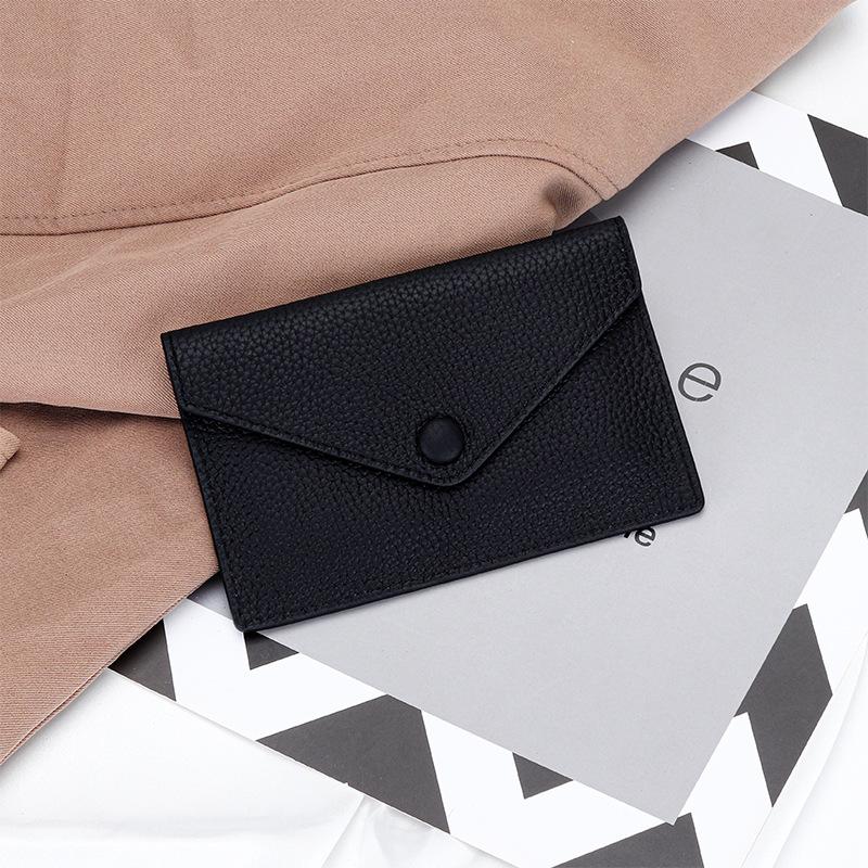 Real Leather Women Coin Purses Envelope-shaped Mini Wallet Soft First Layer of Cowhide Card Holder Brand Design Snapped Purse 2024