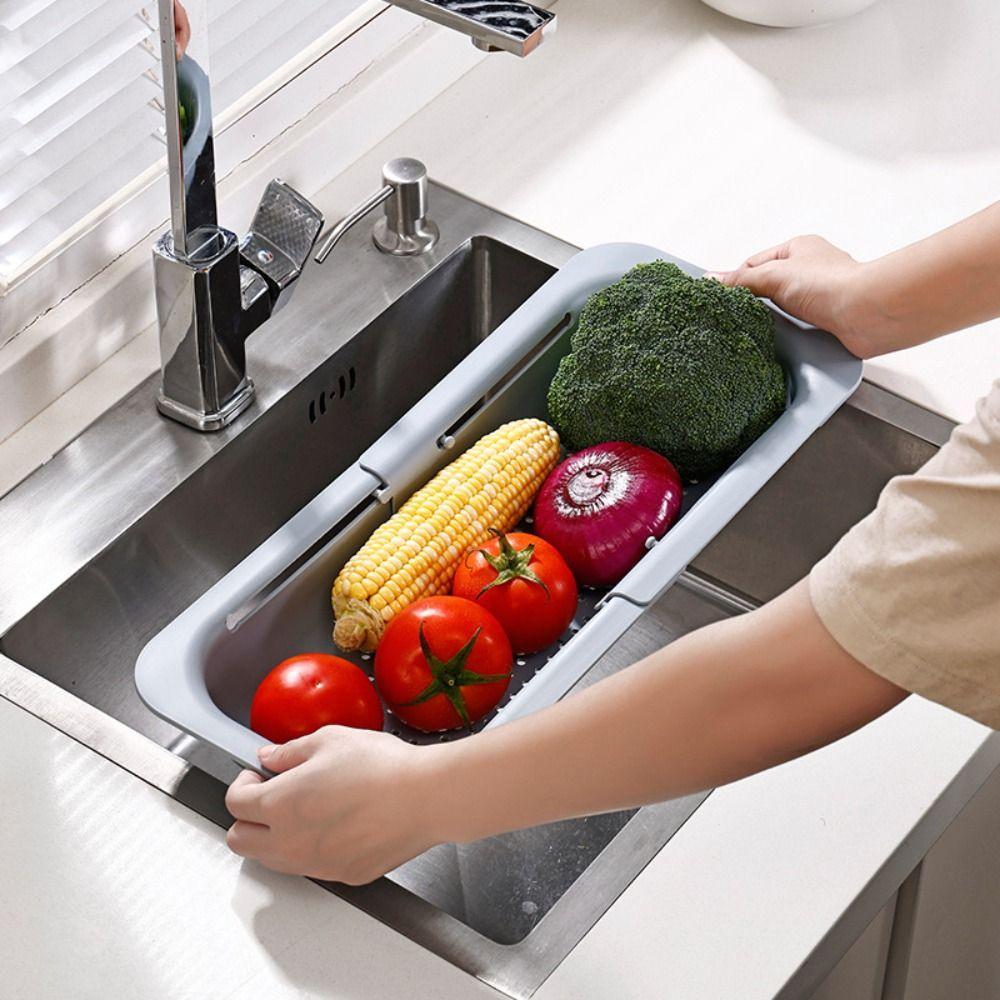 Plastic Sink Strainer Basket Multifunctional Dish Drying Rack Drainage Basket Drying Dishes