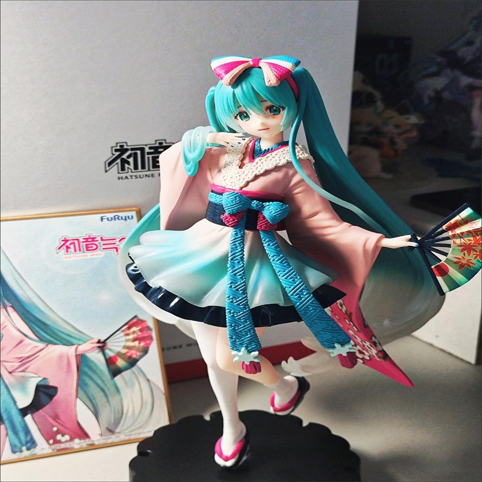 In Stock  Vocaloid Hatsune Miku New Tokyo Kimono PVC Anime Figures Action Figure Model Toys Collectibles Gifts